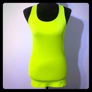 Lime Green Under Armour Fitted Tank Top